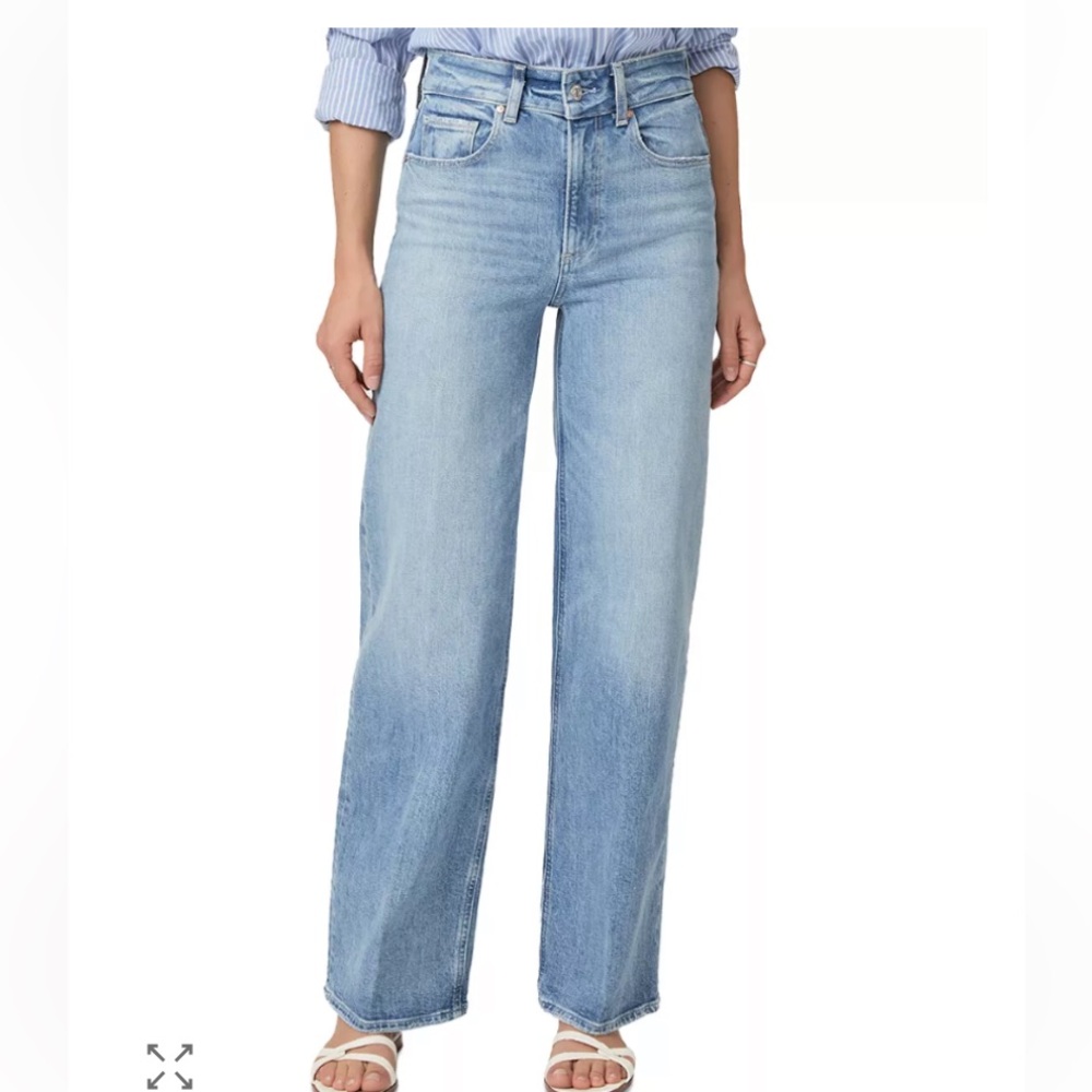 Paige Sasha Wide Leg High Rise Jeans Magnifique Sz 32